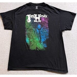 Authentic Jimi Hendrix Graphic T-Shirt Mens XL Black Psychedelic Rock Tee 2020